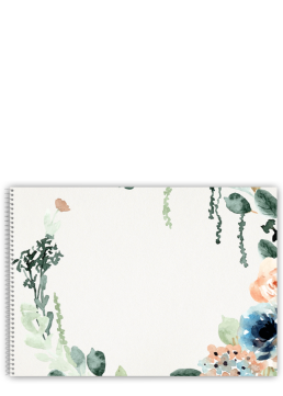 Svadobná kniha zachytí spomienky na svadbu - Watercolor floral